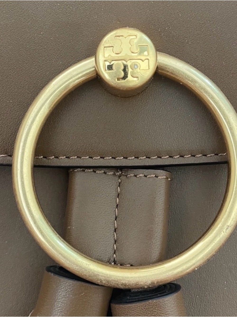 Tory Burch Brown Leather & Suede Tassel Backpack - Picture 2 of 7